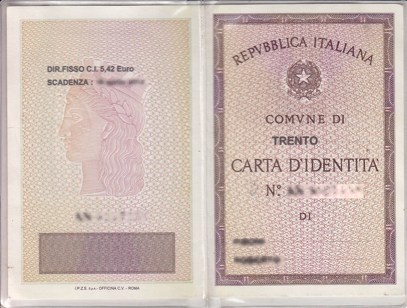 carteira de identidade italiana