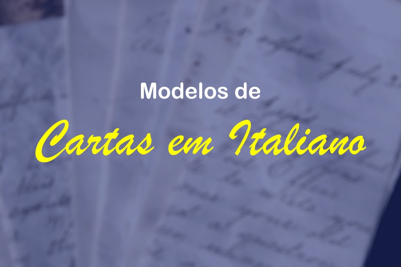Pesquisa Italiana - Modelos de Cartas em Italiano